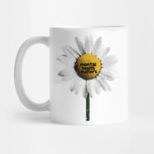 Abstract Mental health matters daisy flower Mug